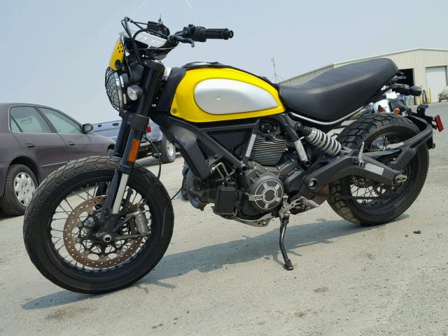 ML015ANM9GT005987 - 2016 DUCATI SCRAMBLER YELLOW photo 2