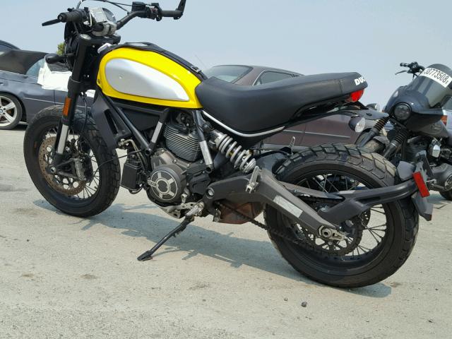 ML015ANM9GT005987 - 2016 DUCATI SCRAMBLER YELLOW photo 3