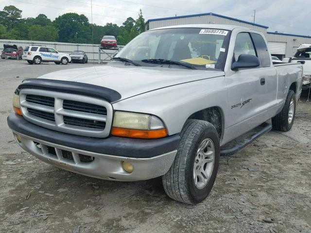 1B7GL22X41S337725 - 2001 DODGE DAKOTA SILVER photo 2