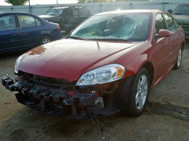 2G1WB5E34E1124913 - 2014 CHEVROLET IMPALA LIM RED photo 2