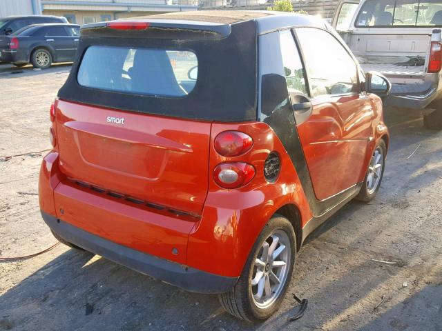 WMEEK31X58K190165 - 2008 SMART FORTWO PAS RED photo 4