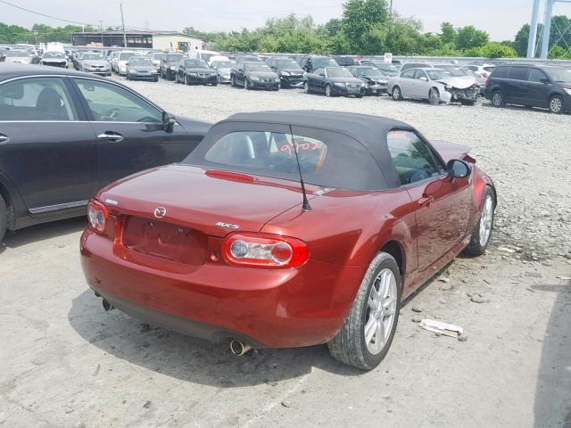 JM1NC25F790202918 - 2009 MAZDA MX-5 MIATA RED photo 4