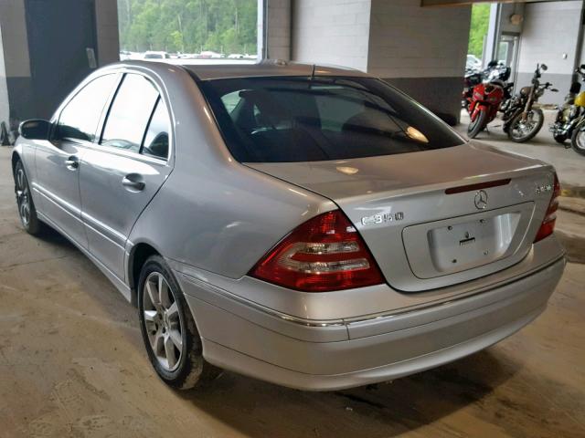 WDBRF87H57F842693 - 2007 MERCEDES-BENZ C 350 4MAT SILVER photo 3