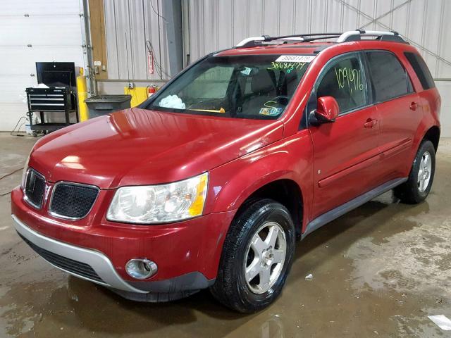 2CKDL63F266092507 - 2006 PONTIAC TORRENT RED photo 2