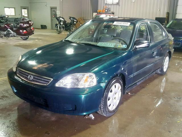 2HGEJ6615XH584571 - 1999 HONDA CIVIC BASE GREEN photo 2