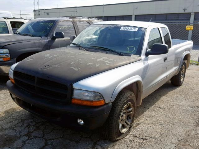 1D7HL32X73S374416 - 2003 DODGE DAKOTA SPO SILVER photo 2