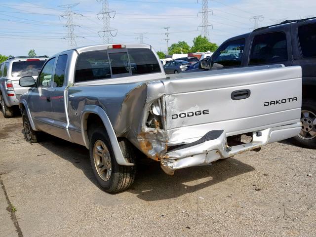 1D7HL32X73S374416 - 2003 DODGE DAKOTA SPO SILVER photo 3