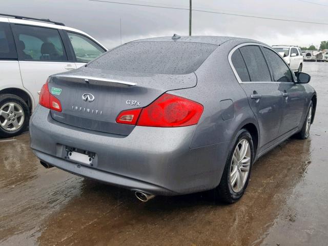 JN1CV6AR4DM359402 - 2013 INFINITI G37 GRAY photo 4