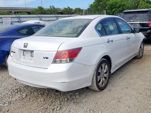 1HGCP36889A043310 - 2009 HONDA ACCORD EXL WHITE photo 4