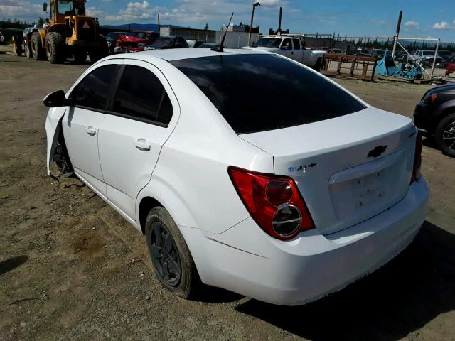 1G1JA5SH9E4242957 - 2014 CHEVROLET SONIC LS WHITE photo 3