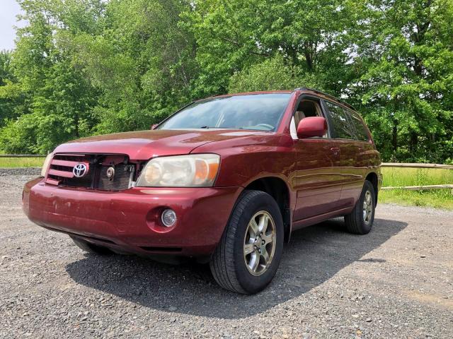 JTEEP21A150109784 - 2005 TOYOTA HIGHLANDER RED photo 2