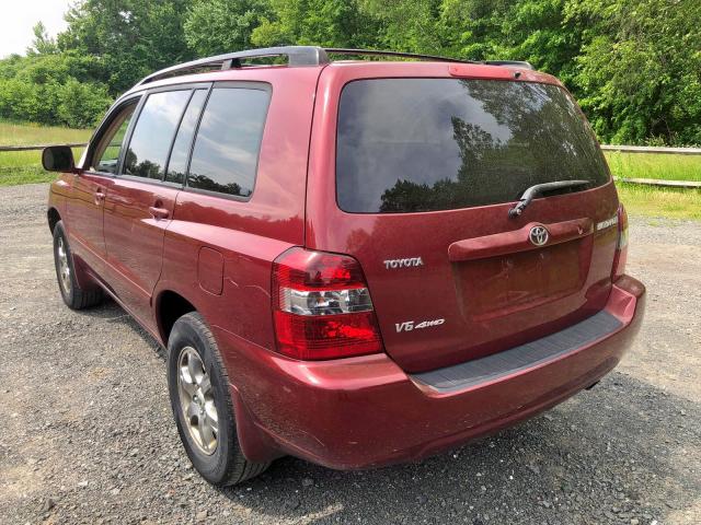 JTEEP21A150109784 - 2005 TOYOTA HIGHLANDER RED photo 3