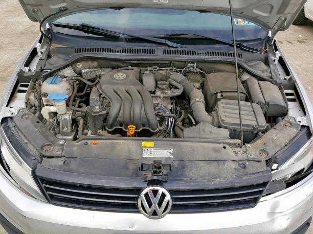 3VW2K7AJ5BM041515 - 2011 VOLKSWAGEN JETTA BASE SILVER photo 7