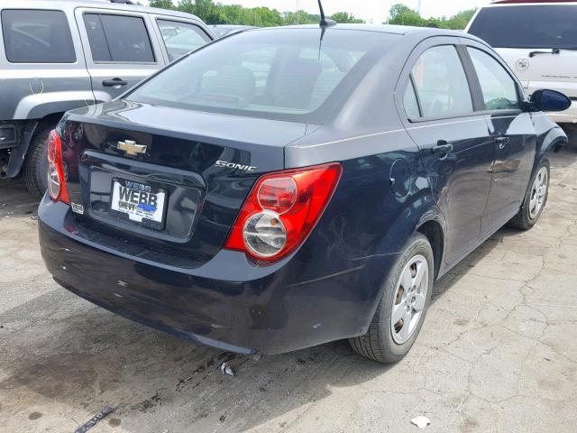 1G1JA5SH2E4119078 - 2014 CHEVROLET SONIC LS BLACK photo 4