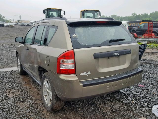 1J8FT47W07D196326 - 2007 JEEP COMPASS GOLD photo 3