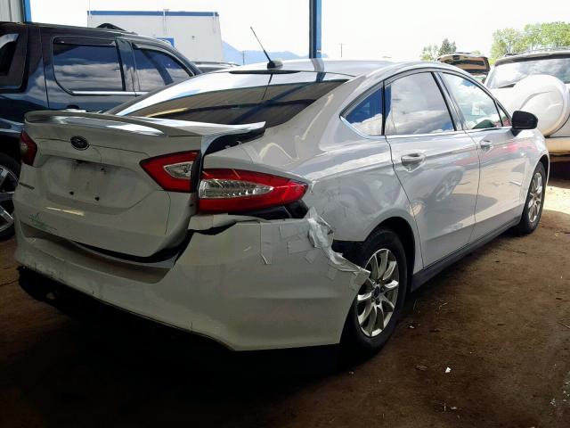 3FA6P0G72FR104478 - 2015 FORD FUSION S WHITE photo 4