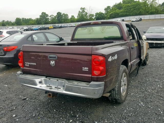 1D7HW48N05S128037 - 2005 DODGE DAKOTA QUA PURPLE photo 4