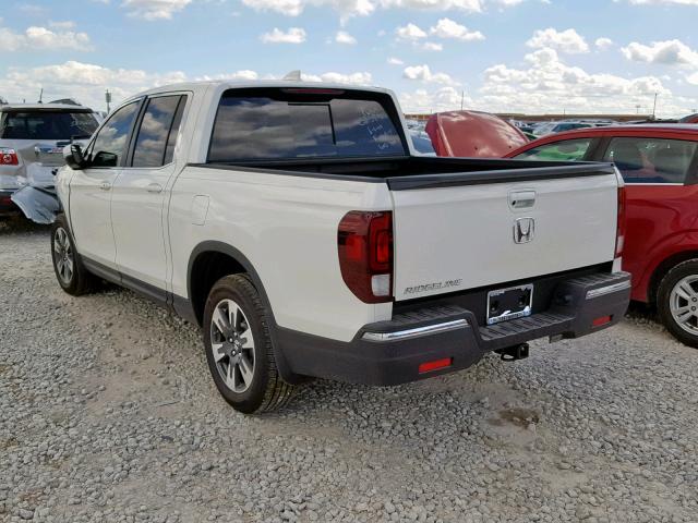 5FPYK2F57KB004439 - 2019 HONDA RIDGELINE WHITE photo 3