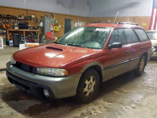 4S3BG6857V7642365 - 1997 SUBARU LEGACY OUT BURGUNDY photo 2