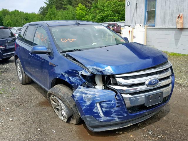 2FMDK4JC2DBA44626 - 2013 FORD EDGE SEL BLUE photo 1