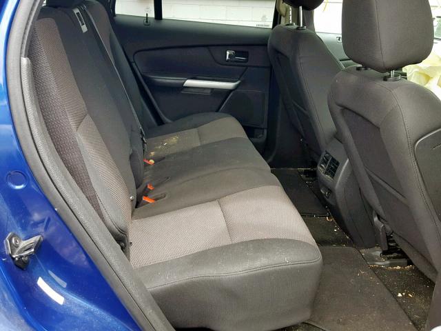 2FMDK4JC2DBA44626 - 2013 FORD EDGE SEL BLUE photo 6