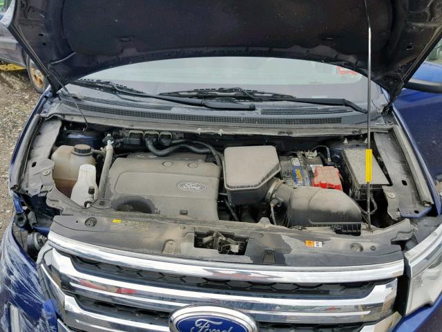 2FMDK4JC2DBA44626 - 2013 FORD EDGE SEL BLUE photo 7