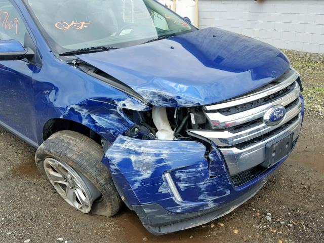 2FMDK4JC2DBA44626 - 2013 FORD EDGE SEL BLUE photo 9