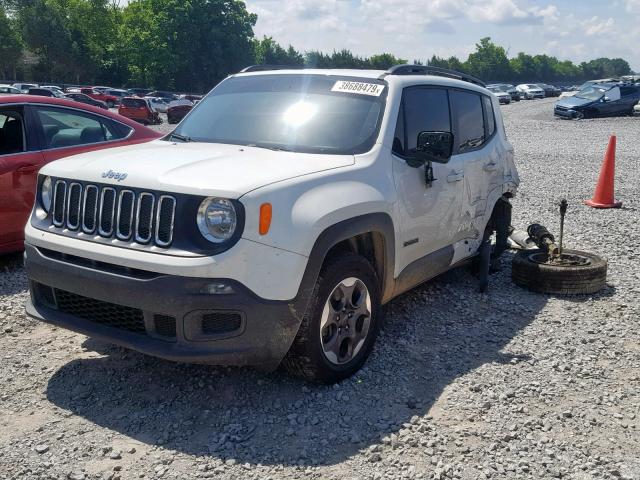 ZACCJBAB9HPF75502 - 2017 JEEP RENEGADE S თეთრი ფოტო 2