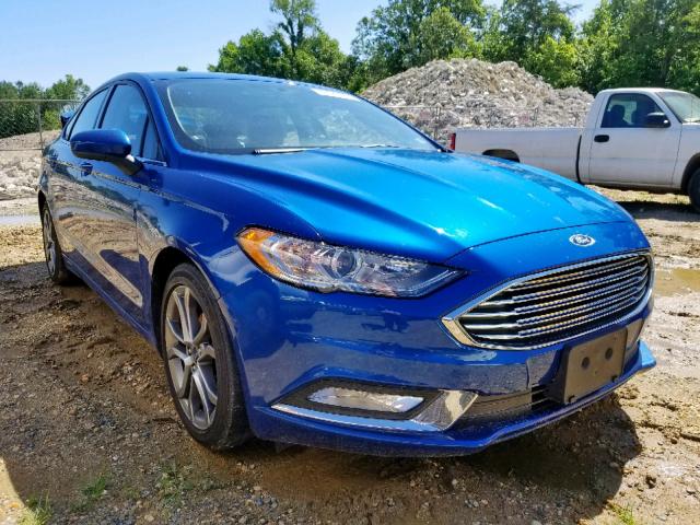 3FA6P0G70HR347497 - 2017 FORD FUSION S BLUE photo 1