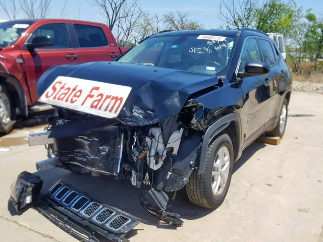 3C4NJCAB1KT637084 - 2019 JEEP COMPASS SP შავი ფოტო 2