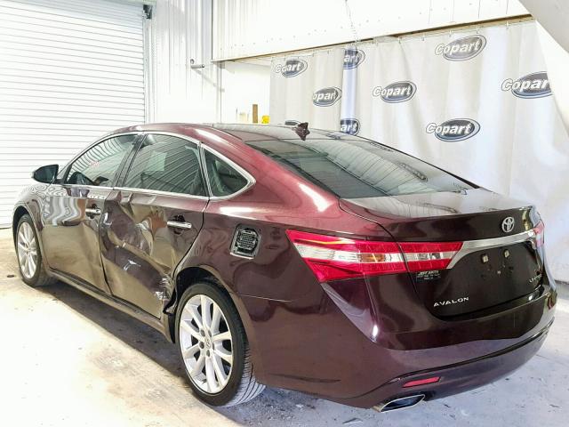 4T1BK1EB6FU141607 - 2015 TOYOTA AVALON XLE MAROON photo 3