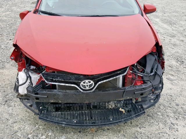 2T1BURHE3FC292503 - 2015 TOYOTA COROLLA L RED photo 7