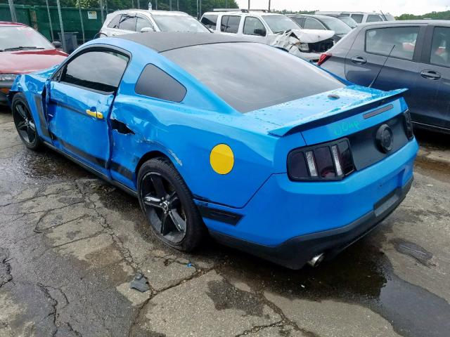 1ZVBP8CHXA5118823 - 2010 FORD MUSTANG GT BLUE photo 3