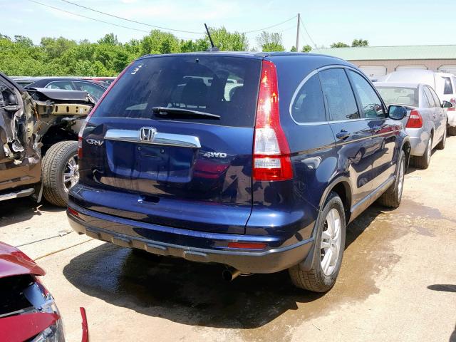 5J6RE4H70AL082145 - 2010 HONDA CR-V EXL BLUE photo 4