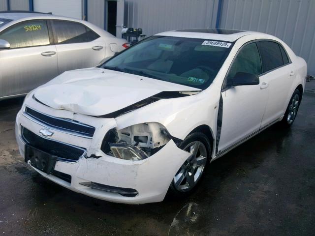 1G1ZH57B984204569 - 2008 CHEVROLET MALIBU 1LT WHITE photo 2