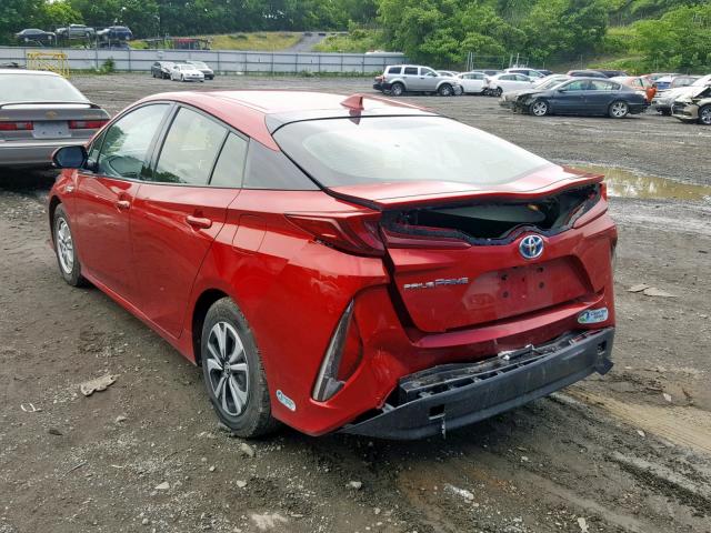 JTDKARFP5H3038719 - 2017 TOYOTA PRIUS PRIM 红色 照片 3