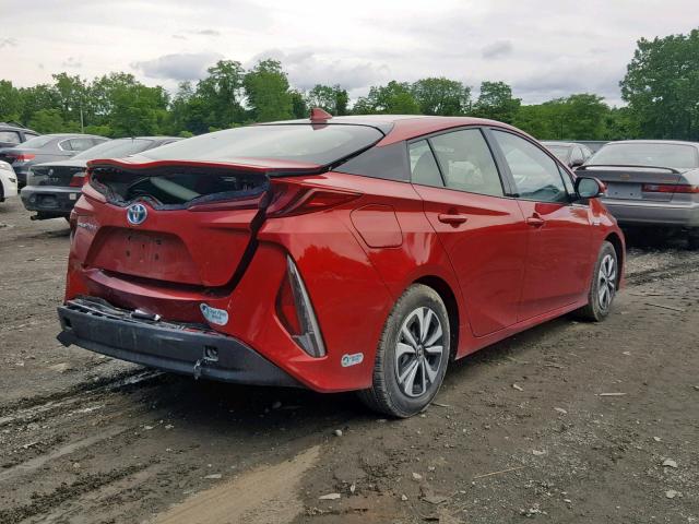 JTDKARFP5H3038719 - 2017 TOYOTA PRIUS PRIM 红色 照片 4