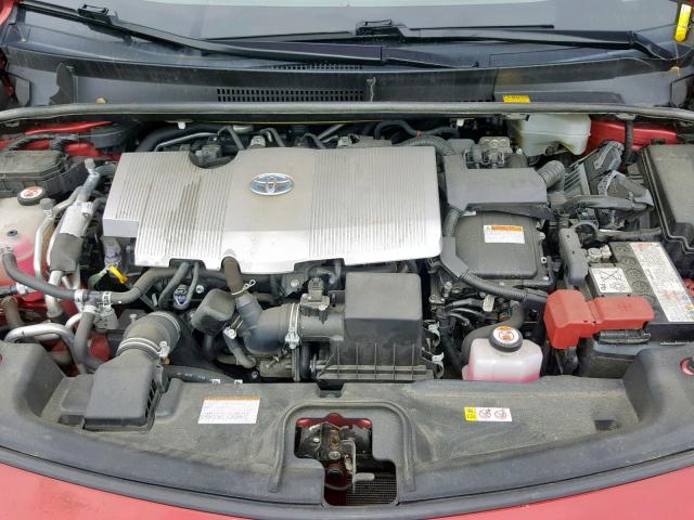 JTDKARFP5H3038719 - 2017 TOYOTA PRIUS PRIM 红色 照片 7