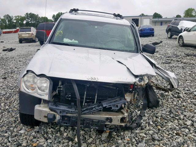 1J8GR48KX7C568145 - 2007 JEEP GRAND CHER SILVER photo 9