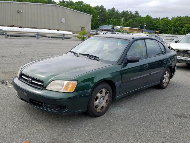 4S3BE635217201458 - 2001 SUBARU LEGACY L GREEN photo 2