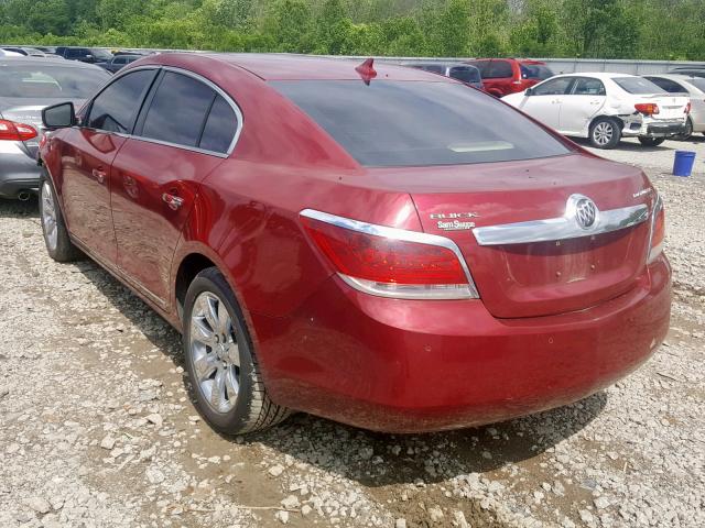 1G4GC5ED5BF170316 - 2011 BUICK LACROSSE C RED photo 3