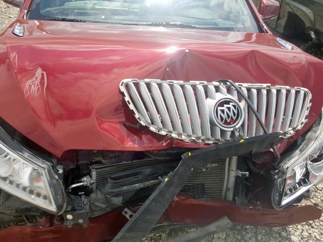 1G4GC5ED5BF170316 - 2011 BUICK LACROSSE C RED photo 7