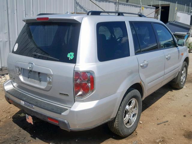 5FNYF18388B052849 - 2008 HONDA PILOT SE SILVER photo 4