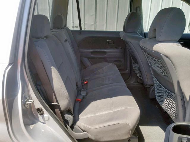 5FNYF18388B052849 - 2008 HONDA PILOT SE SILVER photo 6