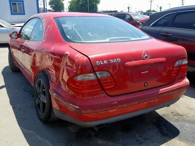 WDBLJ65G0XF074477 - 1999 MERCEDES-BENZ CLK 320 RED photo 3