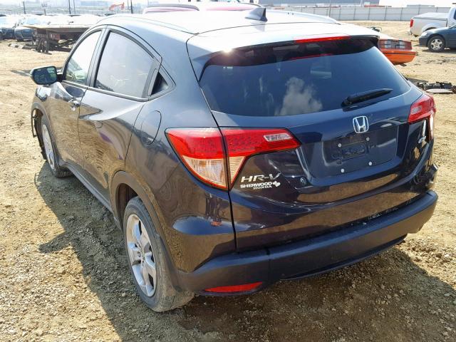 3CZRU6H70GM104487 - 2016 HONDA HR-V EXL CHARCOAL photo 3