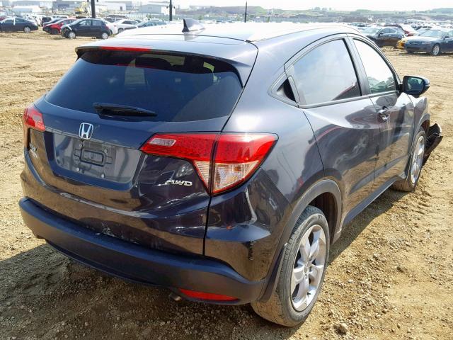 3CZRU6H70GM104487 - 2016 HONDA HR-V EXL CHARCOAL photo 4