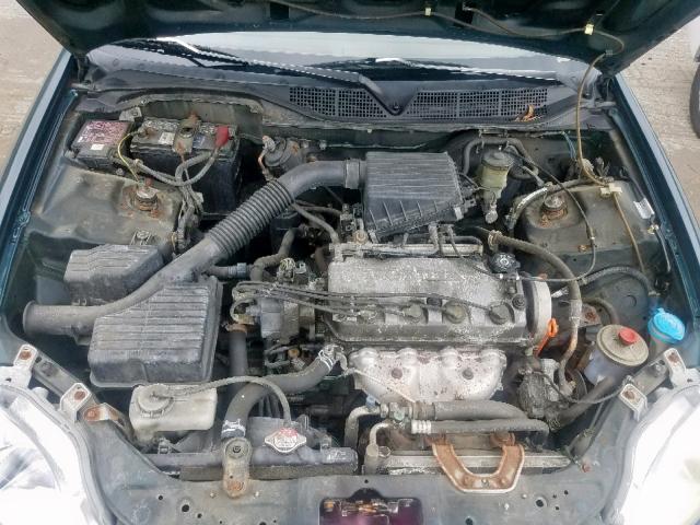 2HGEJ6628TH545587 - 1996 HONDA CIVIC DX GREEN photo 7