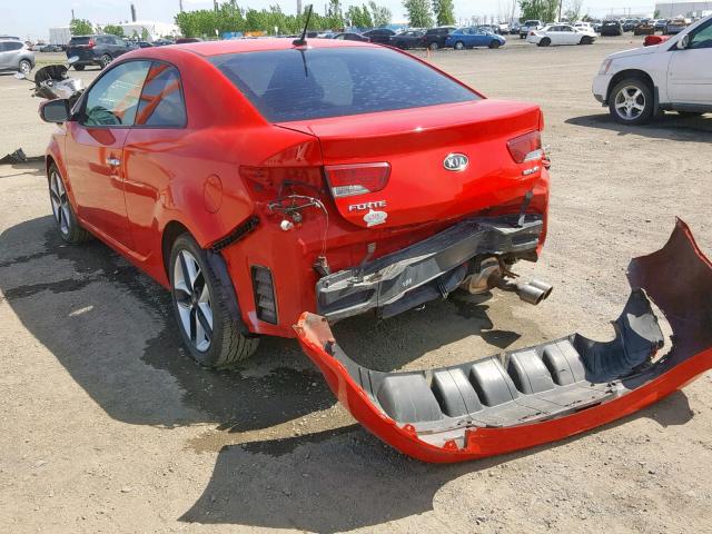 KNAFW6A33A5246479 - 2010 KIA FORTE SX RED photo 3