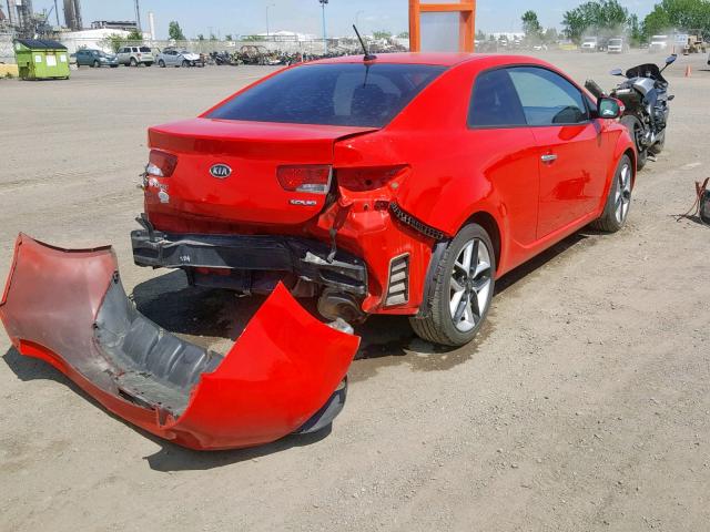 KNAFW6A33A5246479 - 2010 KIA FORTE SX RED photo 4